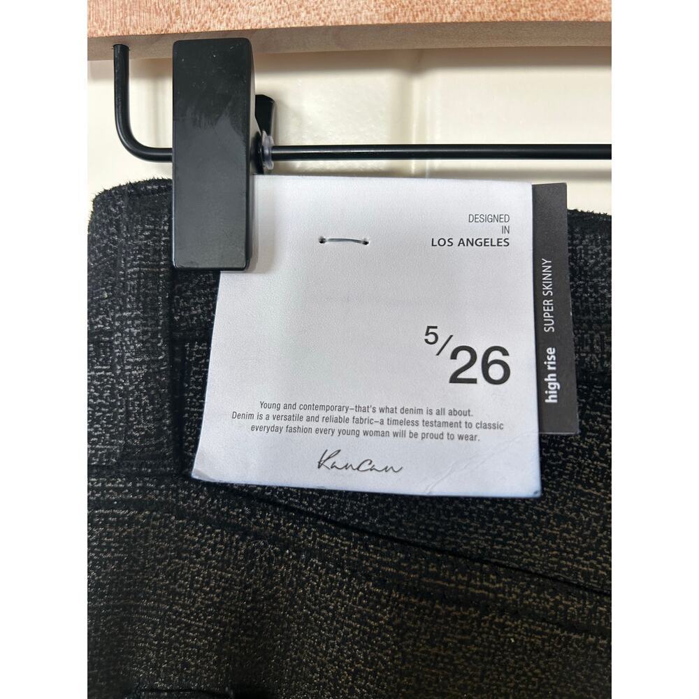 Kancan Carly Ultra High Rise Faux Leather Super Skinny Black Pants Size 5/26 - Picture 7 of 9